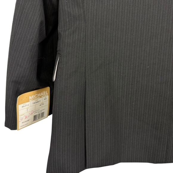 Michael Kors Boys Kids Pinstriped Suit Jacket Blazer Dressy Ring Bearer NWT sz 8 - Picture 12 of 16